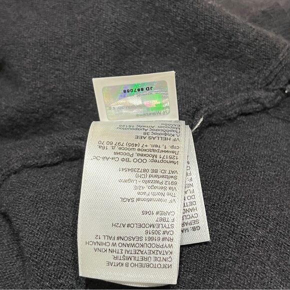 THE NORTH FACE Black Wool Blend 1/4 Zip Sweater Sz Large Long Sleeve Pullover - Picture 8 of 12